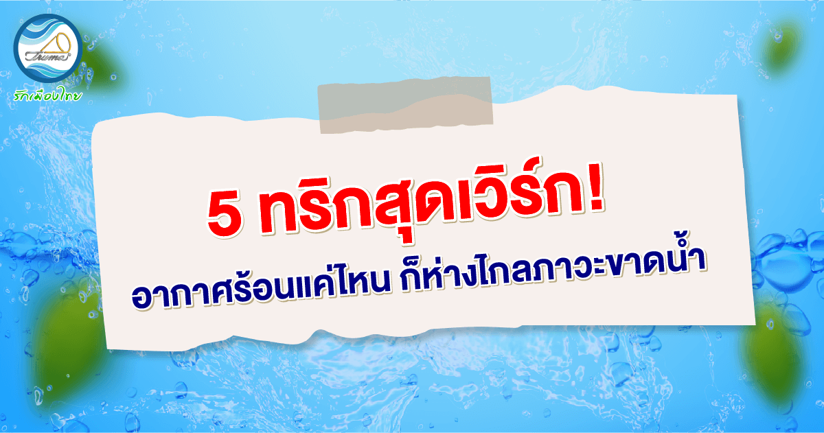 5 ทริกสุดเวิร์ก อากาศร้อนแค่ไหน ห่างไกลภาวะขาดน้ำ